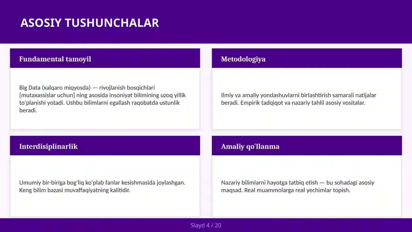 BIG DATA (XALQARO MIQYOSDA) — RIVOJLANISH BOSQICHLARI [MUTAXASSISLAR UCHUN] 4