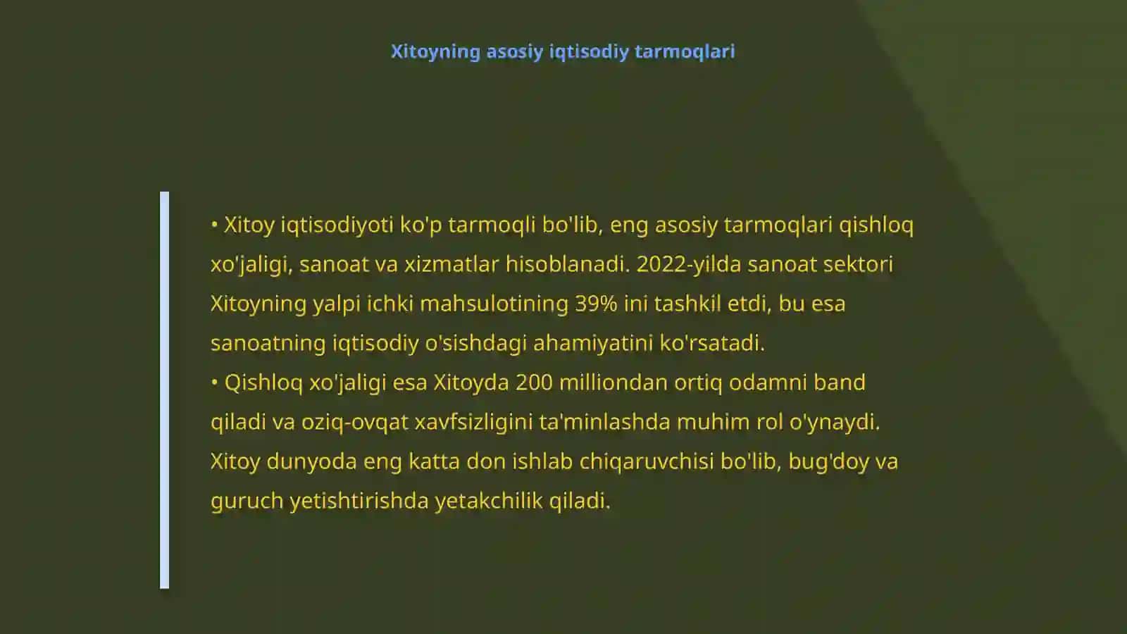 Xitoy davlatining iqtisodi xaqida 4