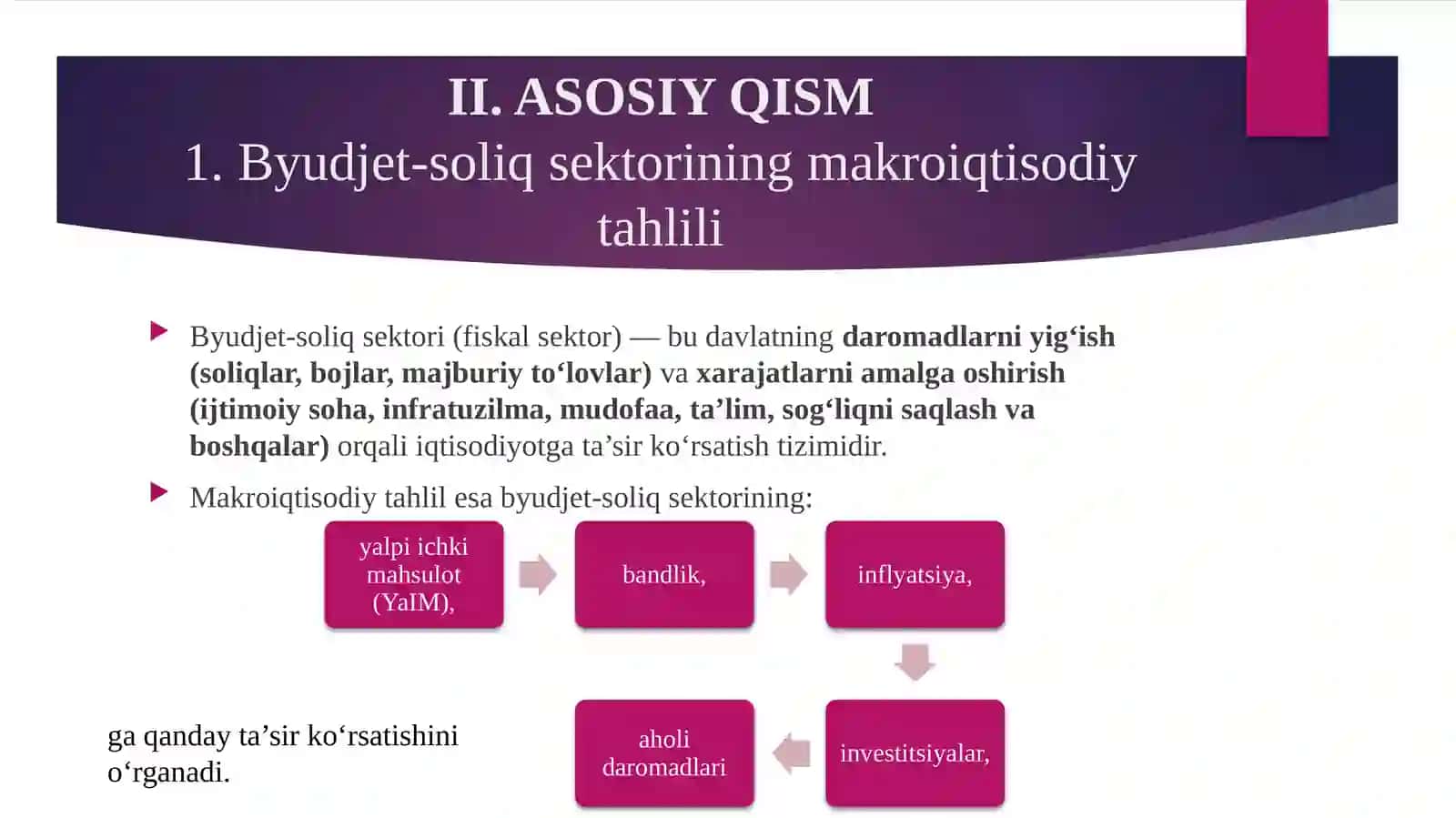BYUJED-SOLIQ SEKTORINING MAKROIQTISODIY TAHLILI 4