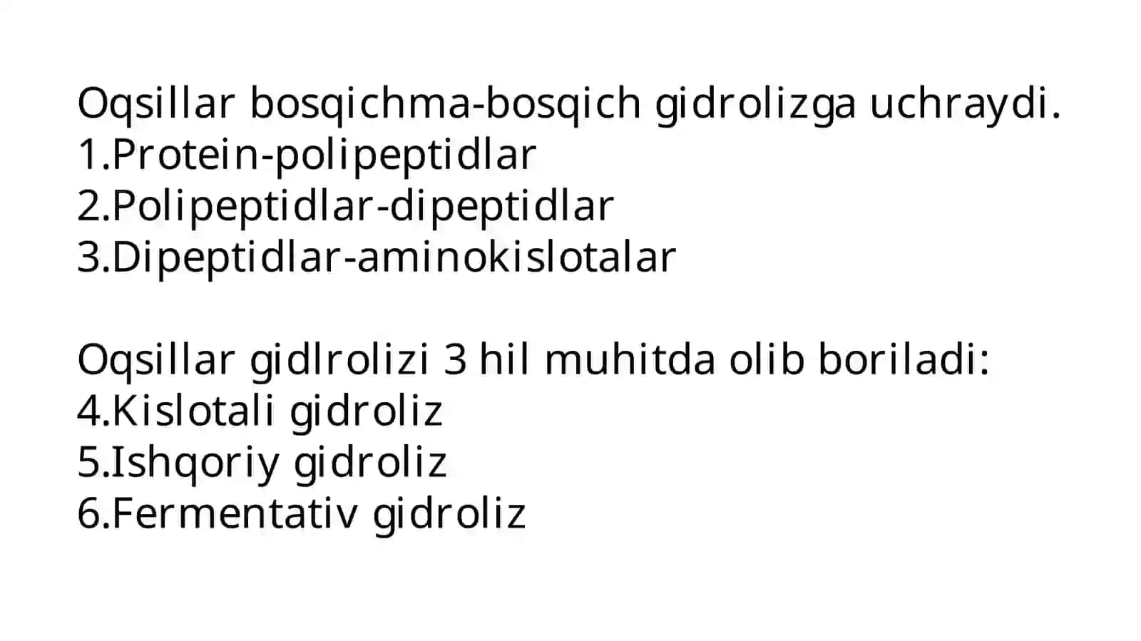 Oqsillar gidrolizidan olingan aminokislotalar aralashmasini xromatografiya usuli bilan ajratish 4