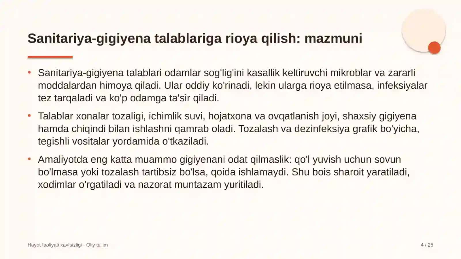 yoshlar turizmida sanitariya gigiyena talablariga rioya qilish 9457 4
