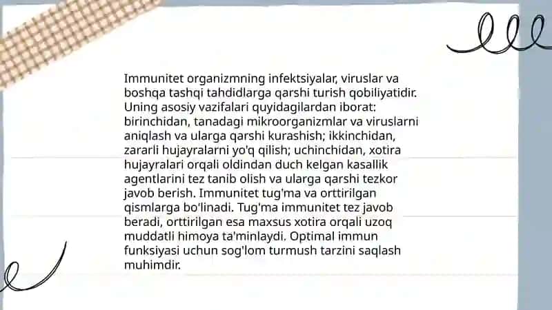 Immunitet va uning turlari 4
