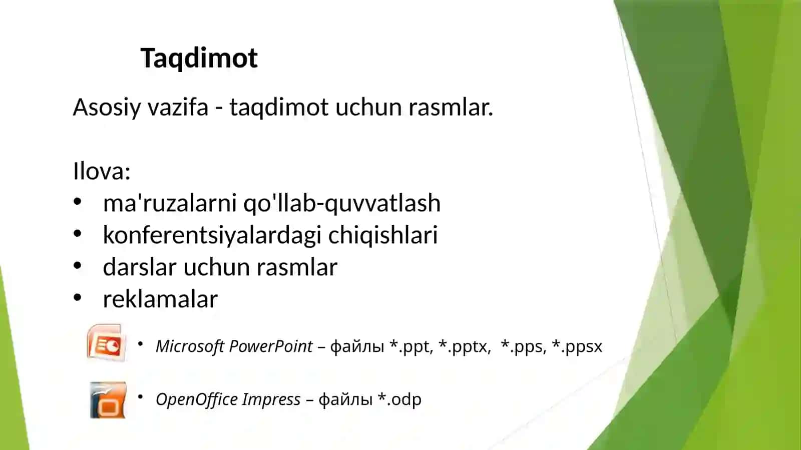 TAQDIMOTLARNI ISHLAB CHIQISHNING INSTRUMЕNTAL VOSITALARI 4