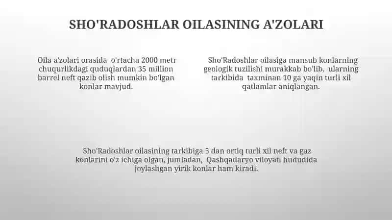 Sho’radoshlar oilasi 4