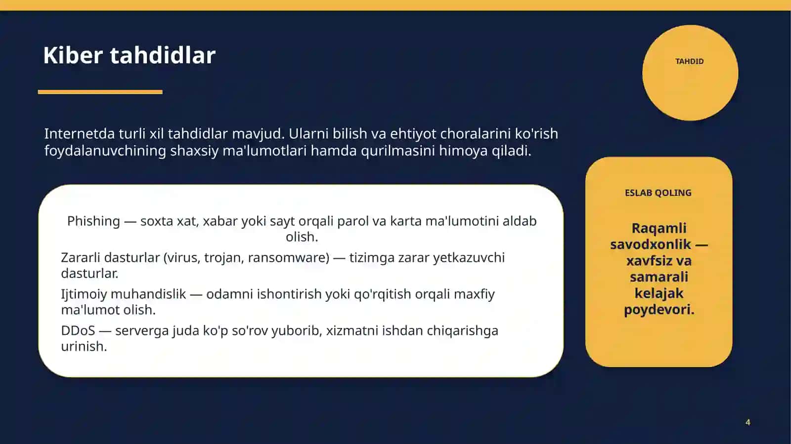 Raqamli texnologiyalar asoslari 4