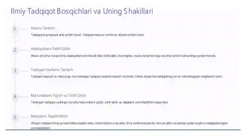 Ilmiy tadqiqotning namoyon bo'lish shakllari 4