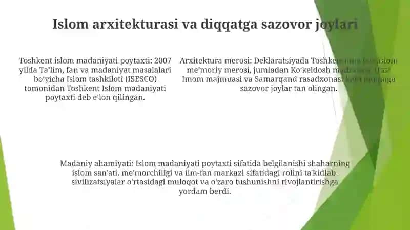 Toshkent "Islom Madaniyati Poytaxti " DebE'LonQilinishi 2007 4