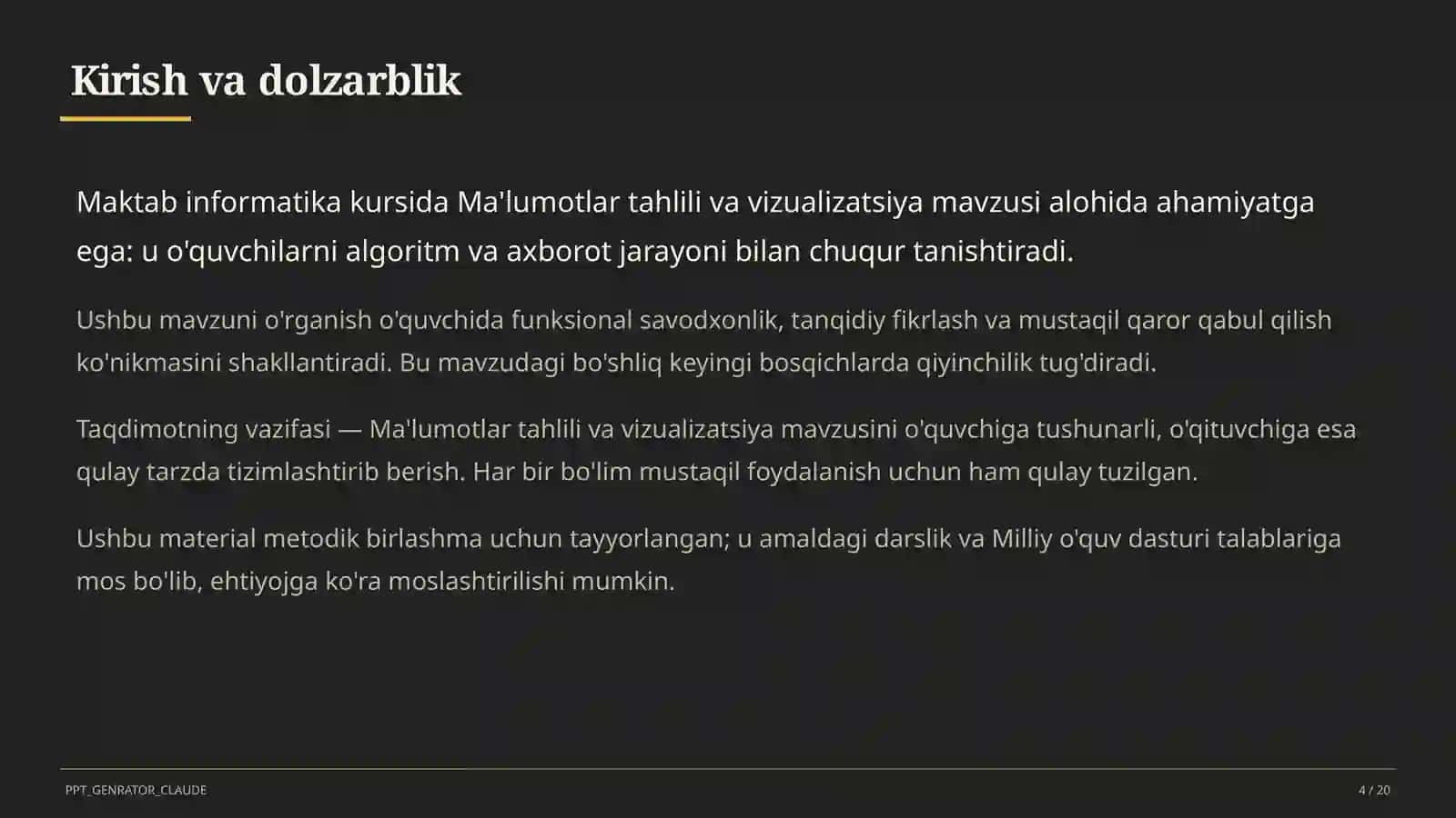 Ma'lumotlar tahlili va vizualizatsiya (11-sinf) 4