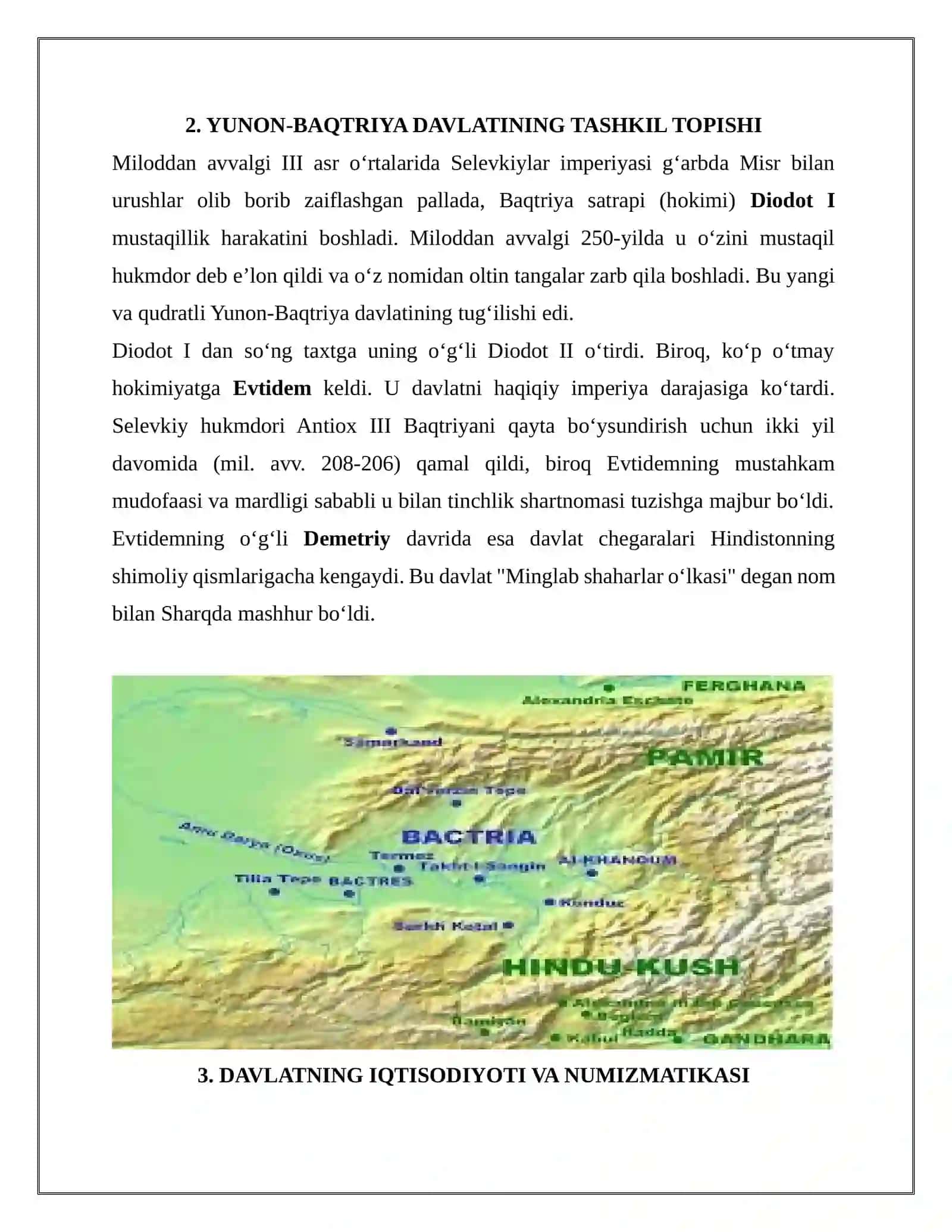 YUNON-BAQTRIYA PODSHOLIGI: TASHKIL TOPISHI, BOSHQARUVI VA MADANIYATLAR SINTEZI 4