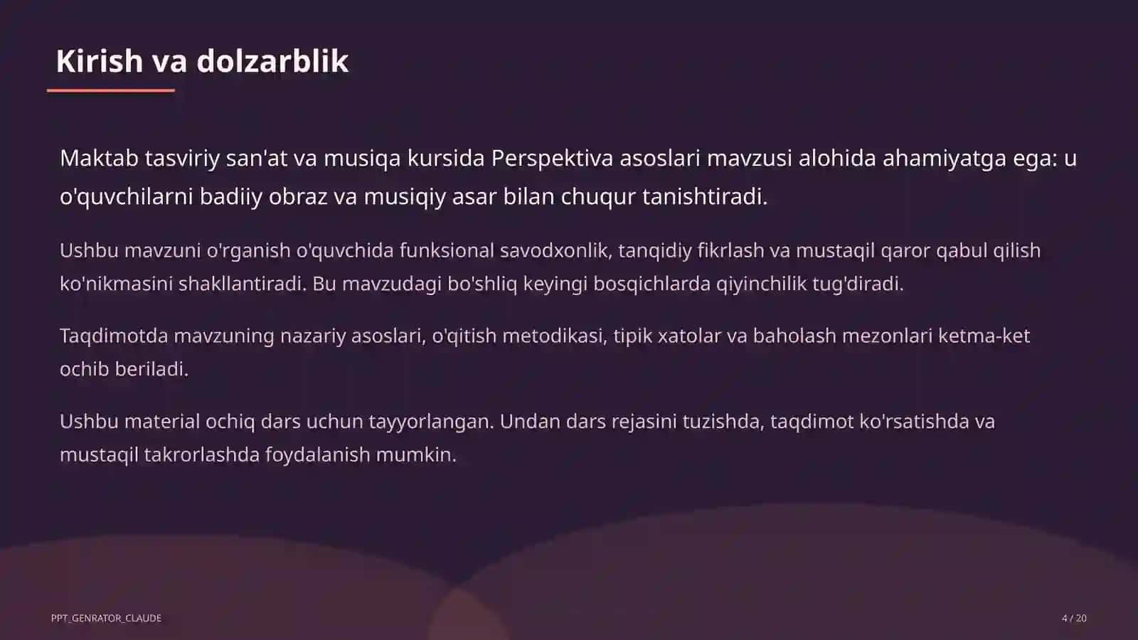 Perspektiva asoslari (5-sinf) 4