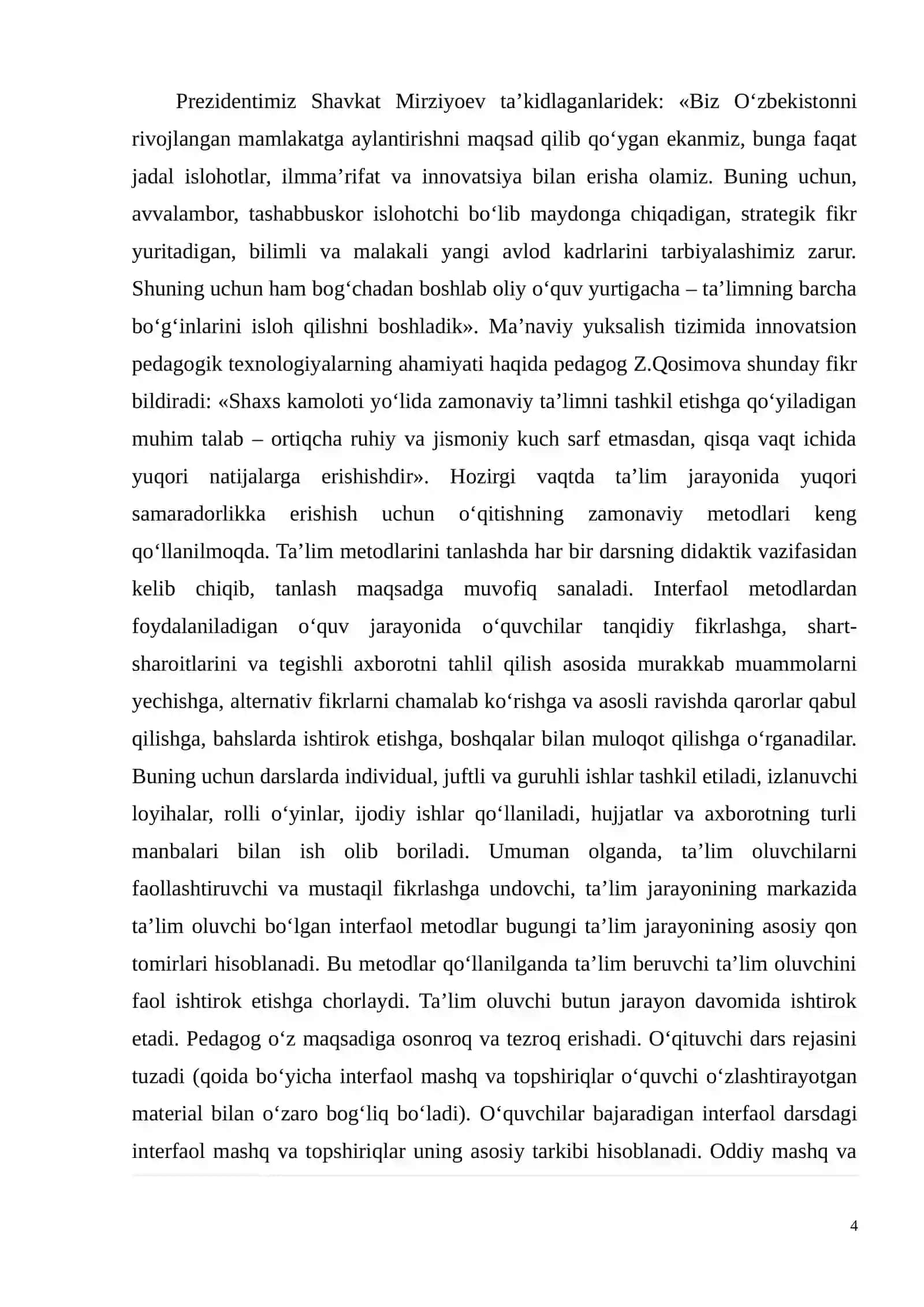 Musiqa darslarida innovatsion ishlanma tuzish texnikasi 4