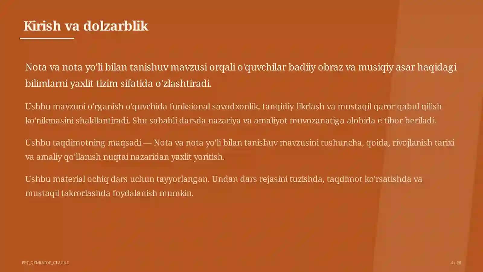 Nota va nota yo'li bilan tanishuv (2-sinf) 4