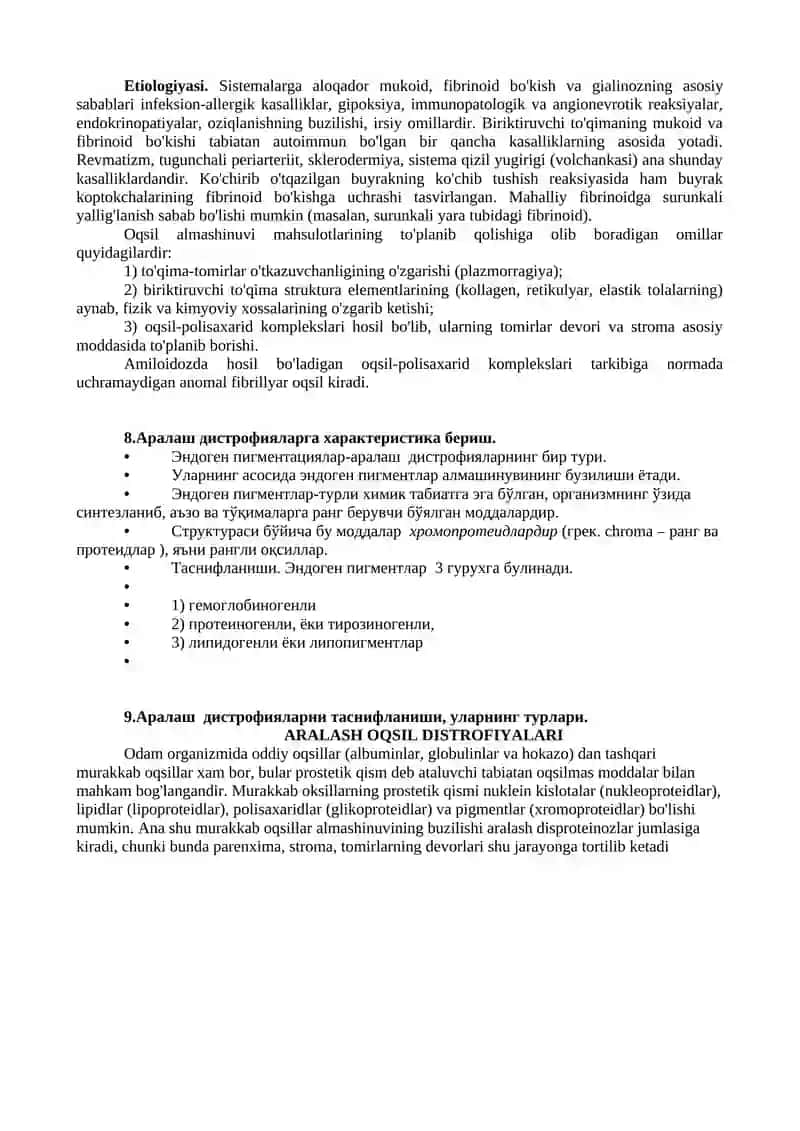 Pat.anatomiya fanidan yakuniy nazorat savollariga javoblar 4