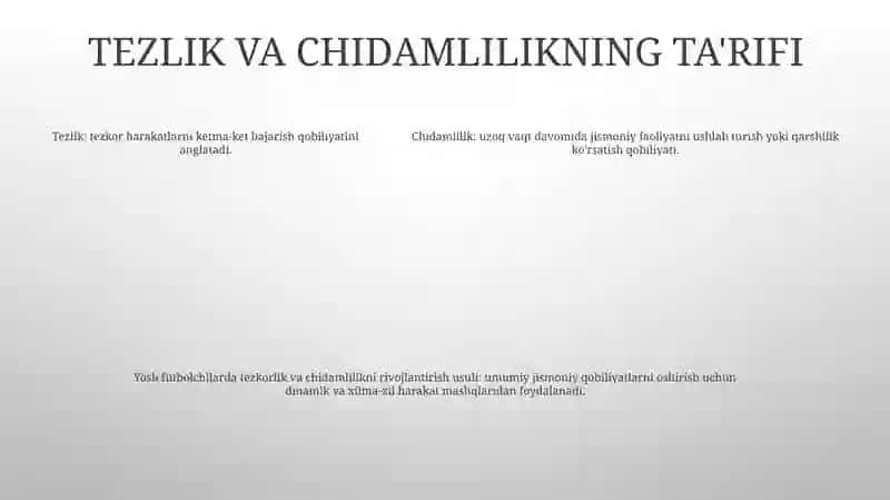 Yosh Futbolchilarda Harakatli OʻYinlardan Foydalanib Tezkorlik Va Chidamlilikni Rivojlantirish Metodikasi 4
