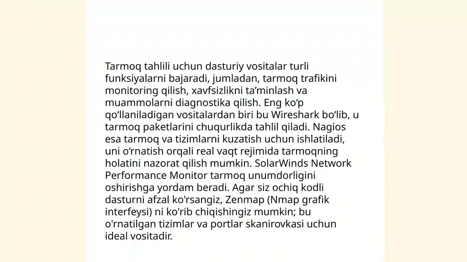 Lokal tarmoqlarni monitoring va tahlil qilish 4