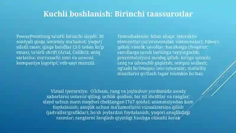 PowerPoint dasturida ishlash 4