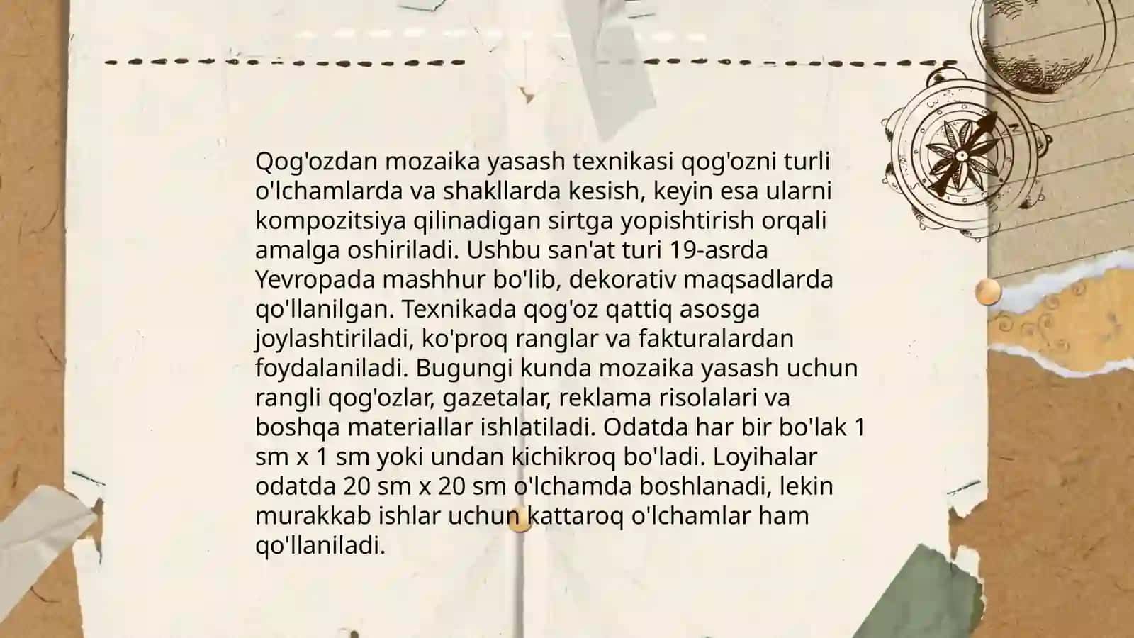 Qogʻozdan mozaika yasash 4