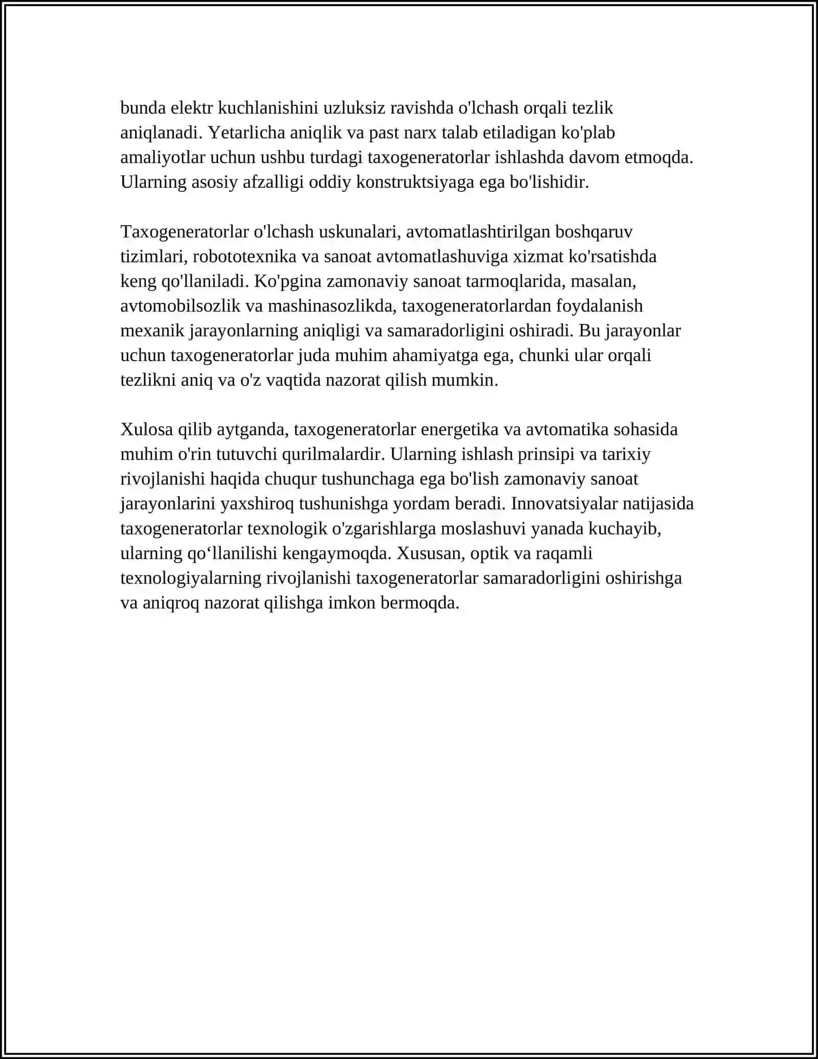 TAXOGENERATORLAR VA ULARNING ISHLASH PRINSIPI 4