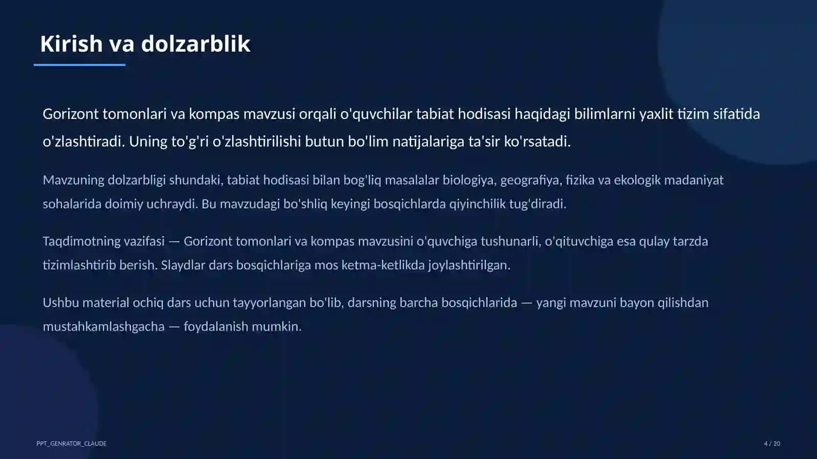 Gorizont tomonlari va kompas (3-sinf) 4