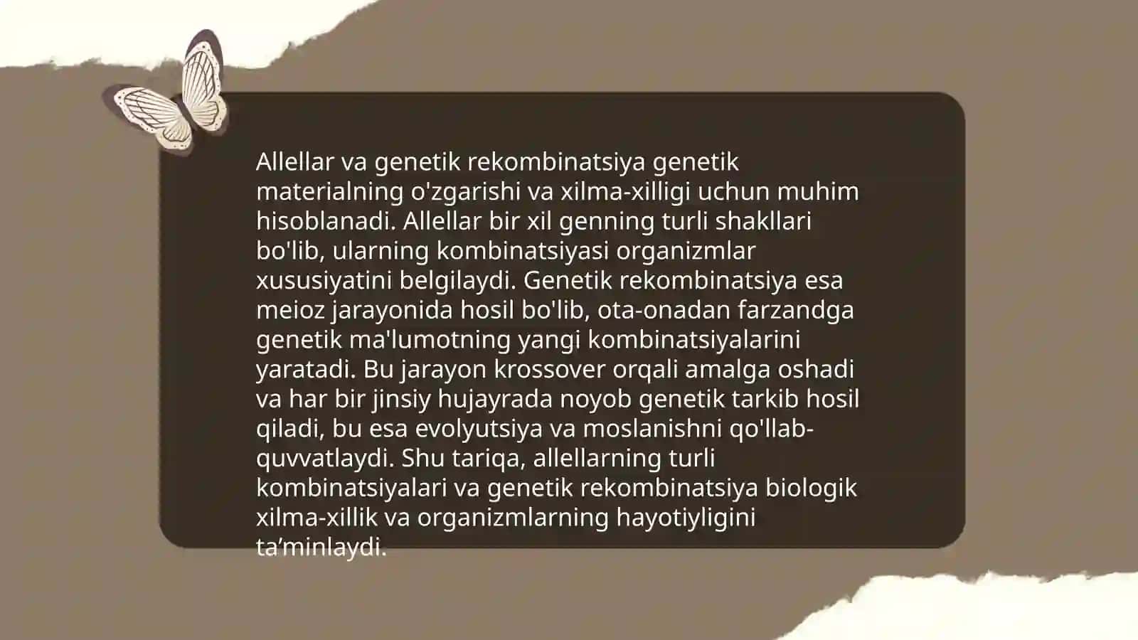 Diduragay va poliduragay chatishtirish.Allelmas genlarning oʻzaro taʼsiri 4