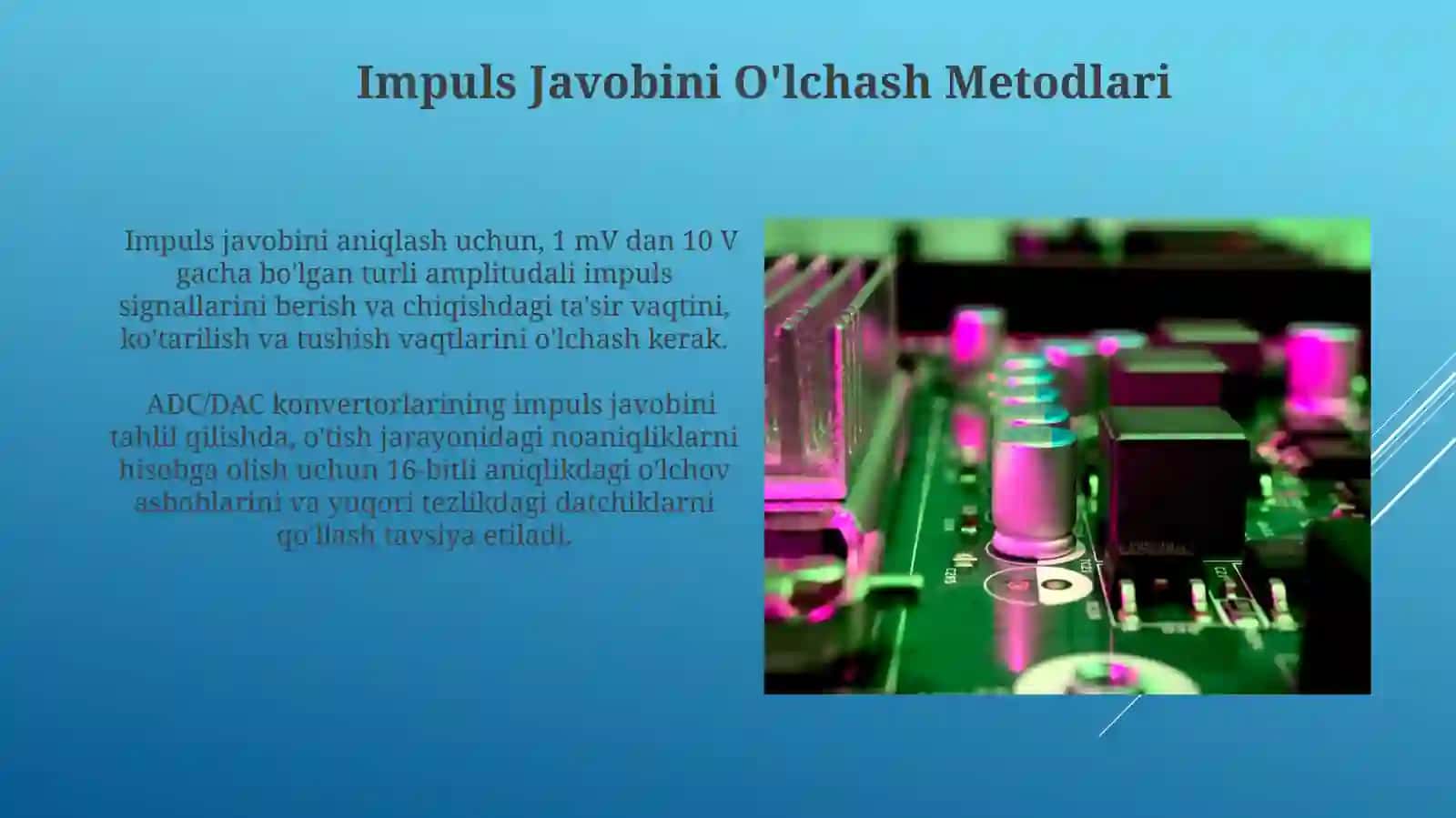 Analog-raqamli va raqamli-analog konvertorlarning impuls xususiyatlari 4