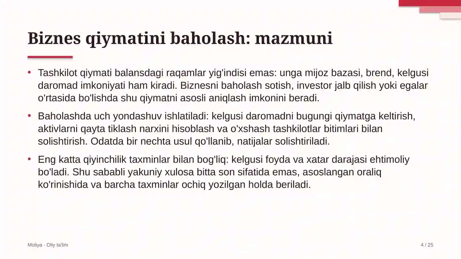 Moliya Oliy Ta'llim 4
