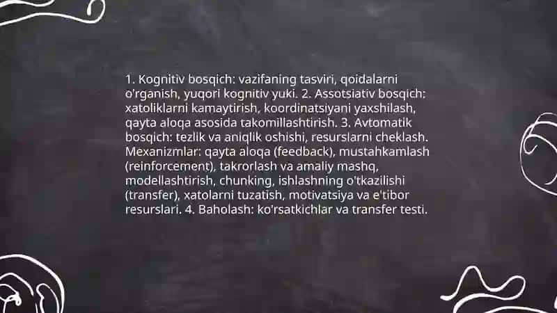 Faoliyatning ozgartirilishi va malakalarni egallash. Xorij psixologiyasida motiv va motivatsiya muammosi 4