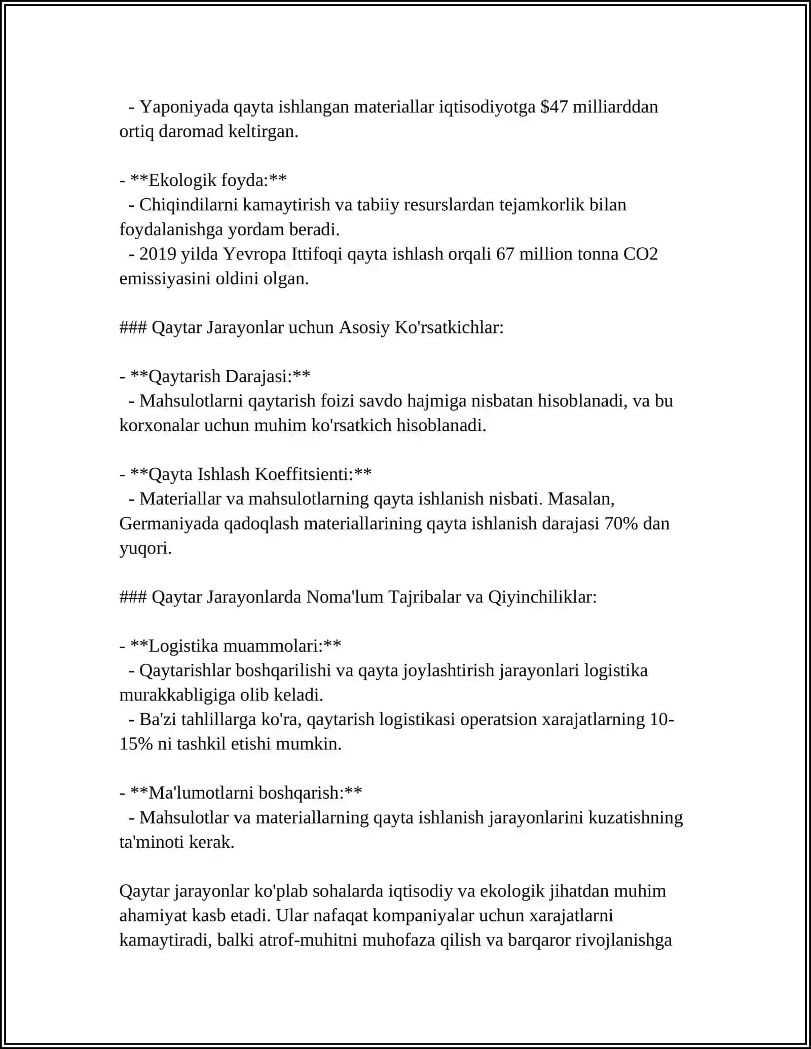 Qaytar jarayonlar 4