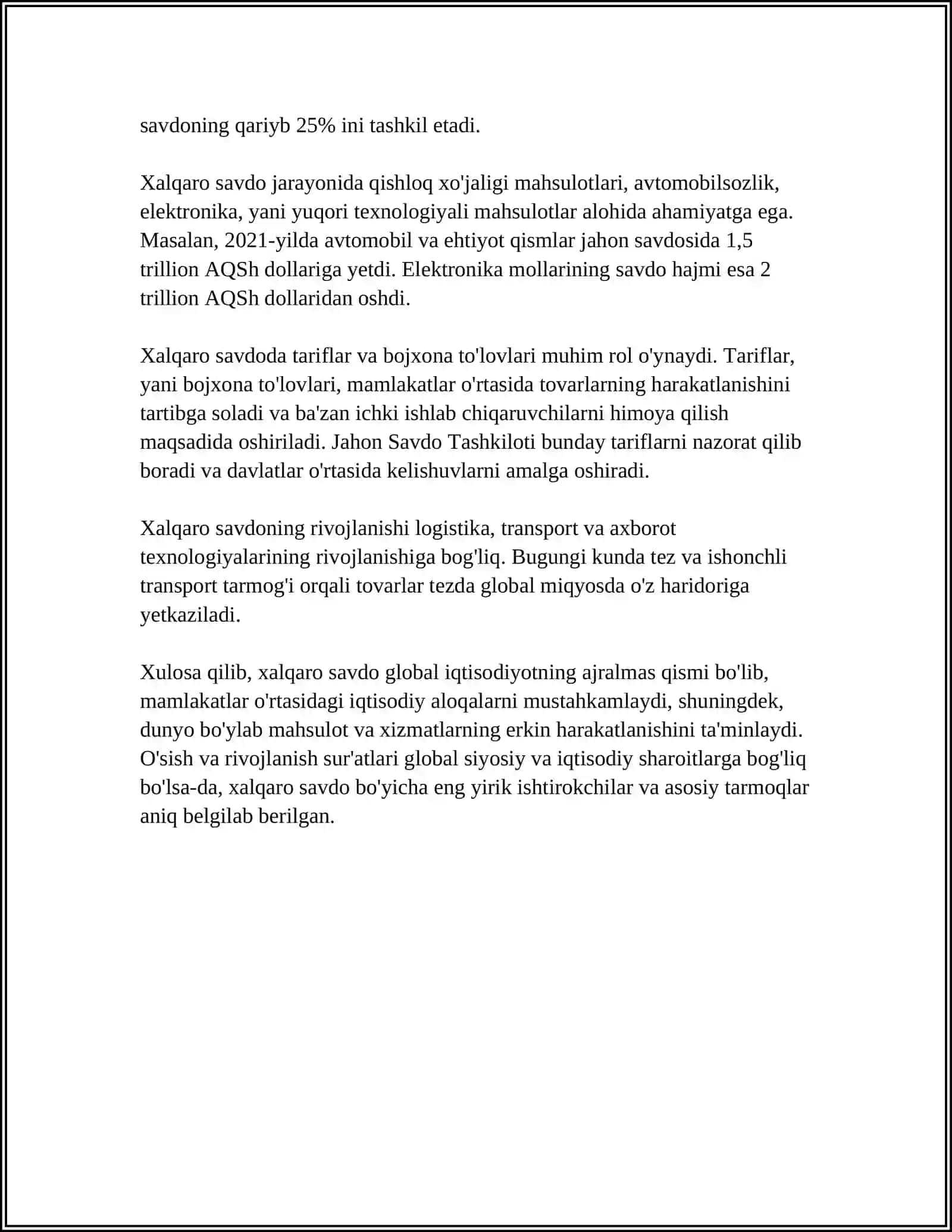 XUFYONA IQTISODIY JARAYONLAR RIVOJLANISHINING ASOSIY OMILLARI 4