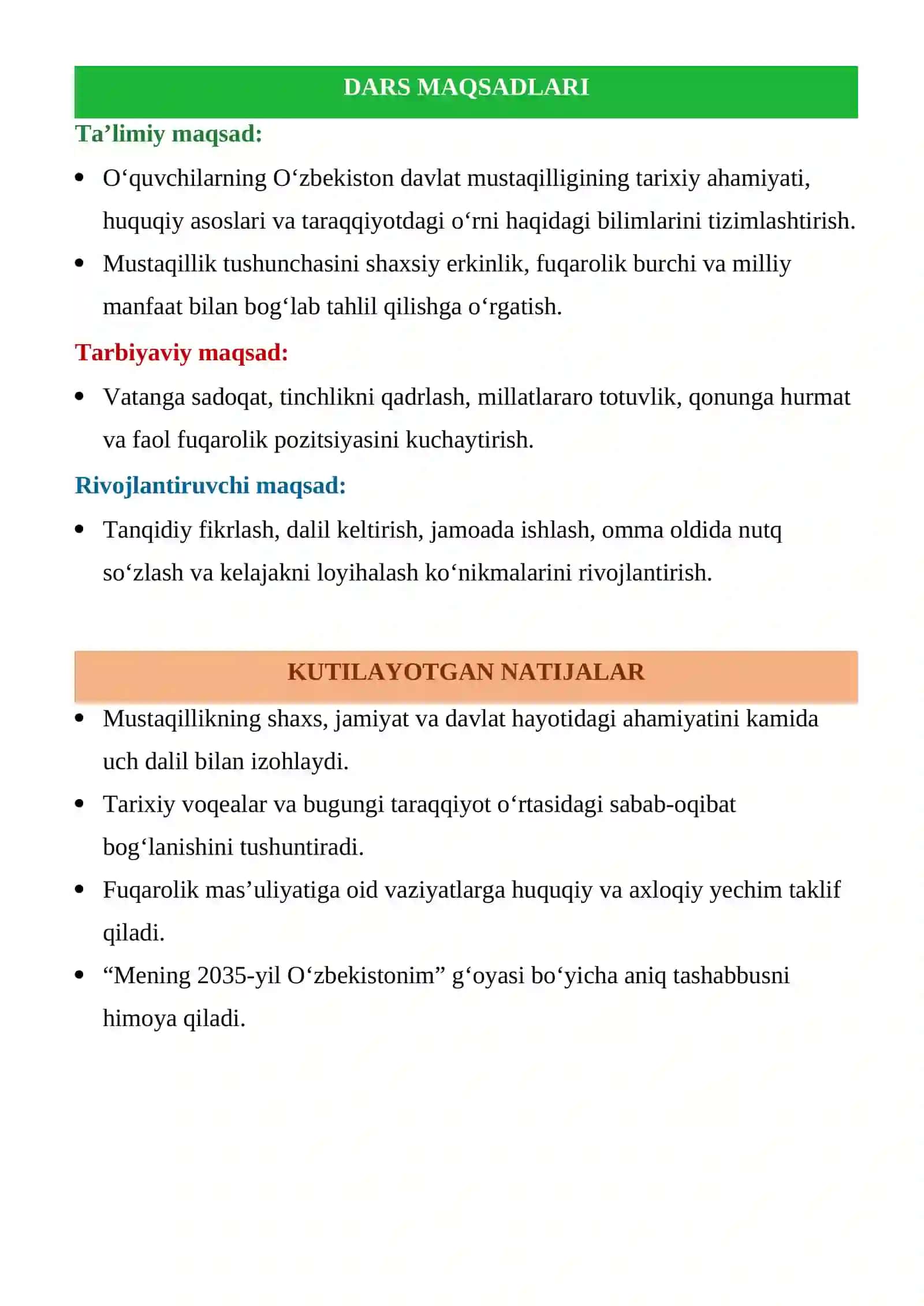 “Yagona Vatan, yagona xalq bo‘lib, yangi hayot va kelajak yaratamiz!” 4