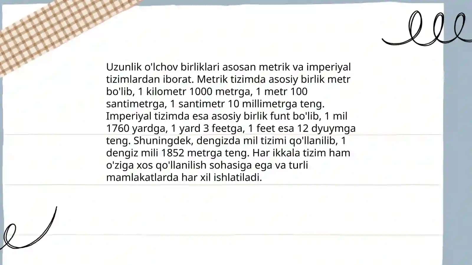 O'lchov birliklari tarixi 4