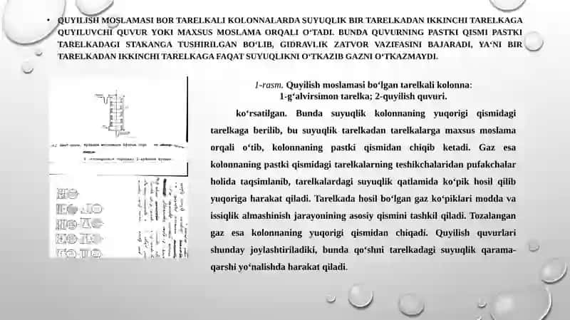 Rektifikatsiya va absorbtsiya kolonnalari 4