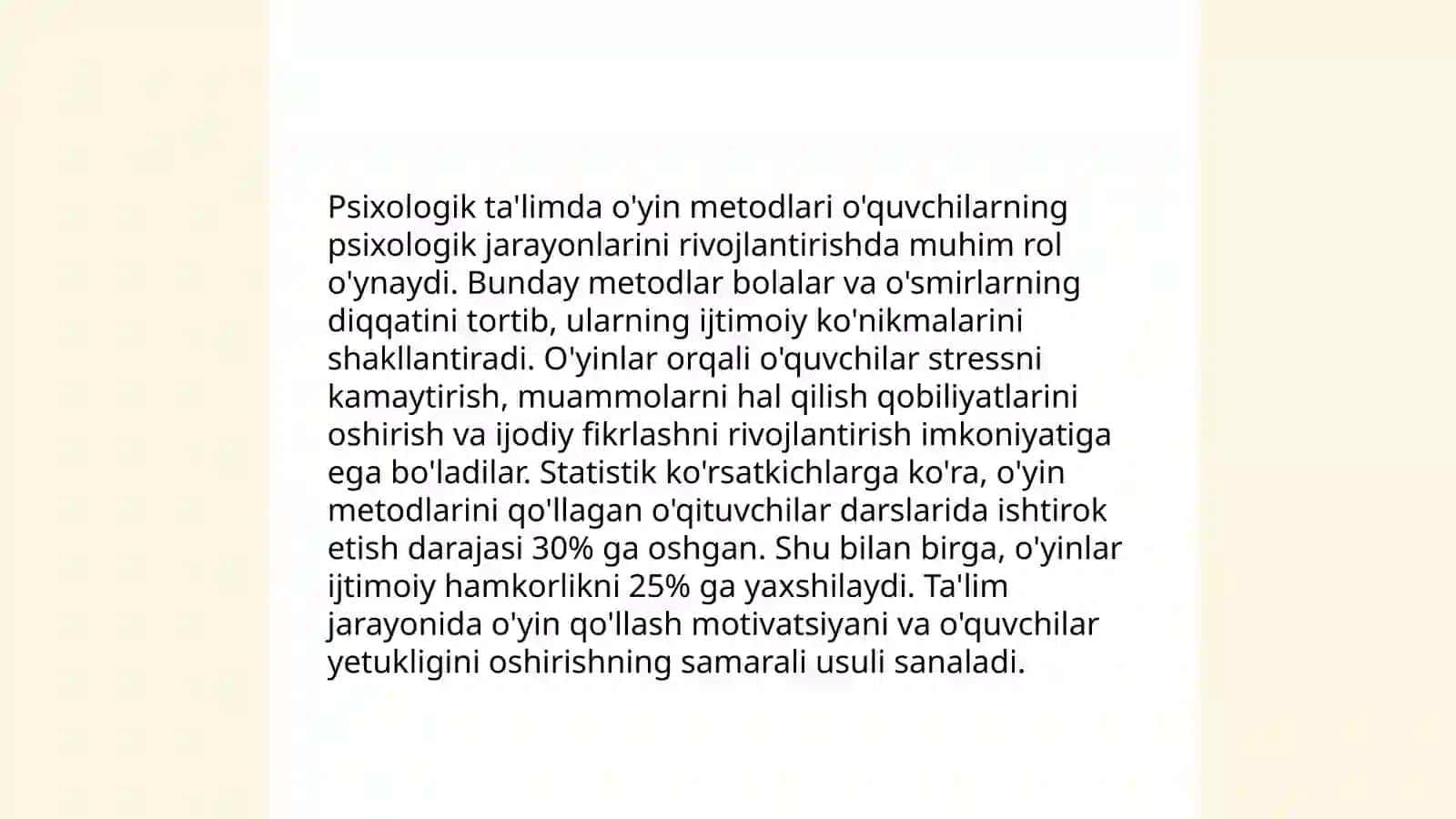 Hozirgi zamon psixologiyasining talim metodlari 4