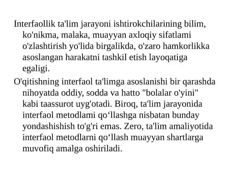 Interfaol ta’lim va uning o’ziga xosliklari 4