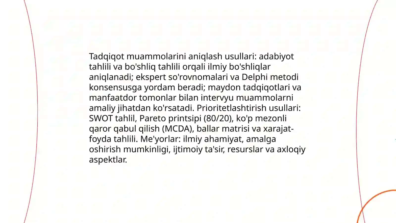 Muammoni qoʻyish ilmiy tadqiqotning bosh omili 4