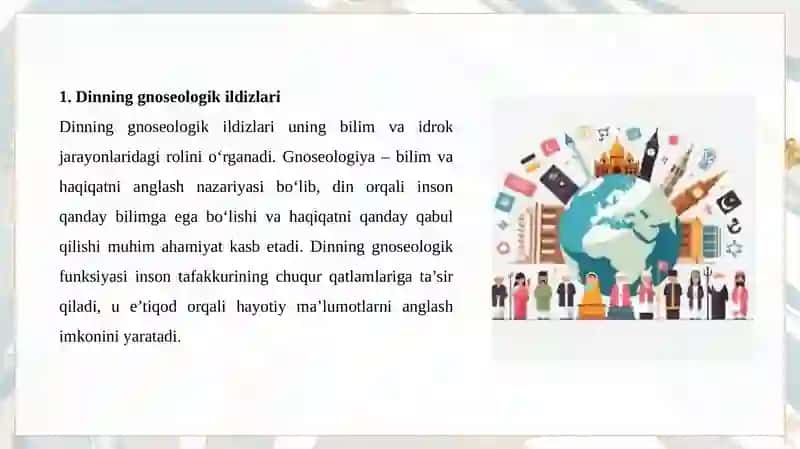 Dinning gnoseologik, psixologik va ijtimoiy ildizlari 4