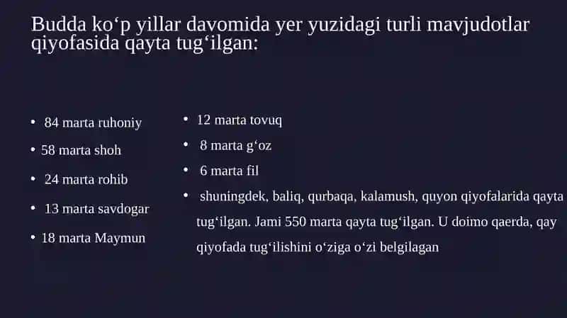 Buddaviylikningvujudgakelishi,asosiyta’limotlari 4