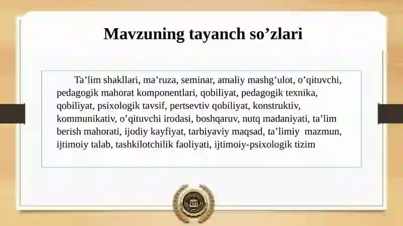 Oliy ta’limni shakl va usullari 4