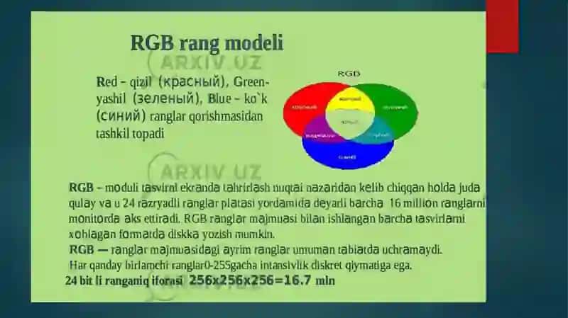RGB rang modeli 4