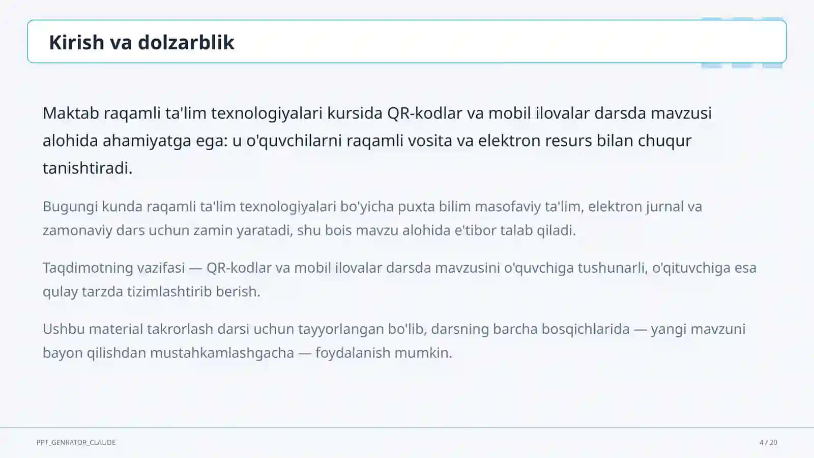 QR-kodlar va mobil ilovalar darsda 4