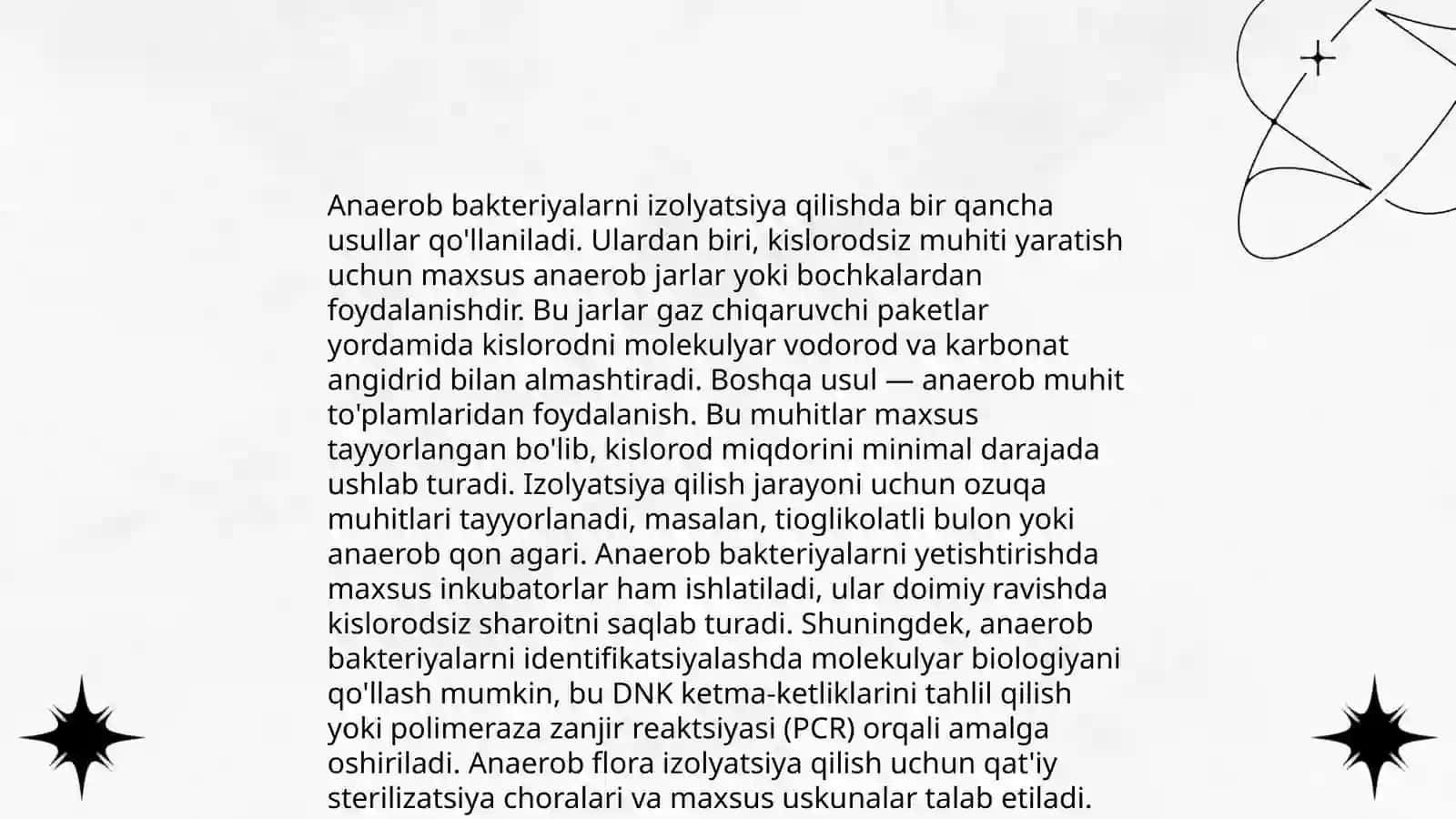 Aerob va anaerob bakteriyalarning sof kulturasini olish 4