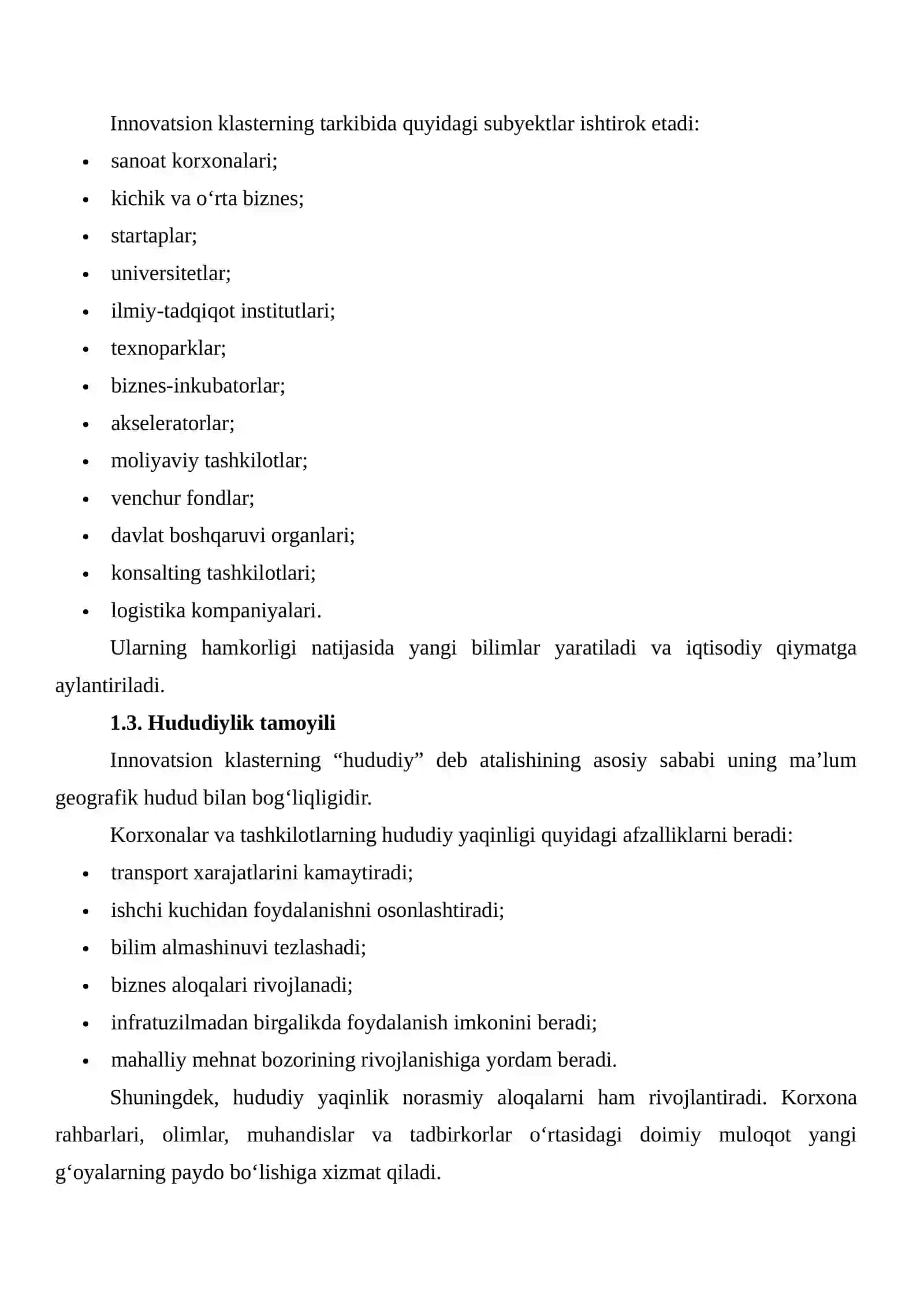 HUDUDIY INNOVATSION KLASTERLARNI TASHKIL ETISHNING XORIJIY VA MAHALLIY TAJRIBASI 4