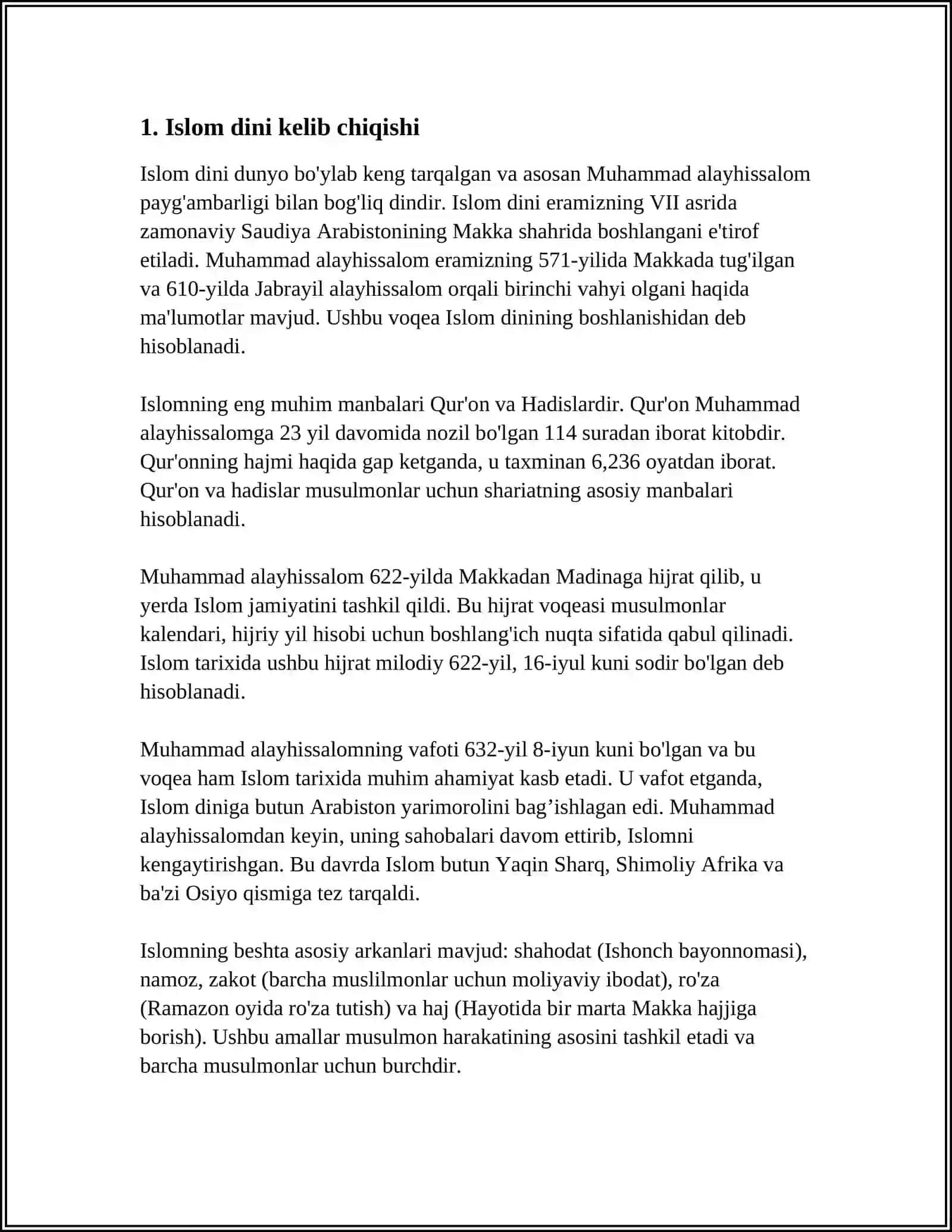 ISLOM DININIG PAYDO BO'LISHIDAGI IJTIMOYI-SIYOSIY VA MA'DANIY SHAROITLARI 4
