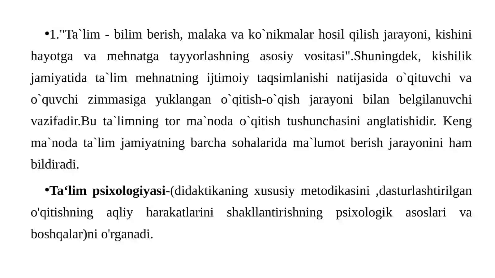 TA’LIM VA TARBIYANING PSIXOLOGIK ASOSLARI 4