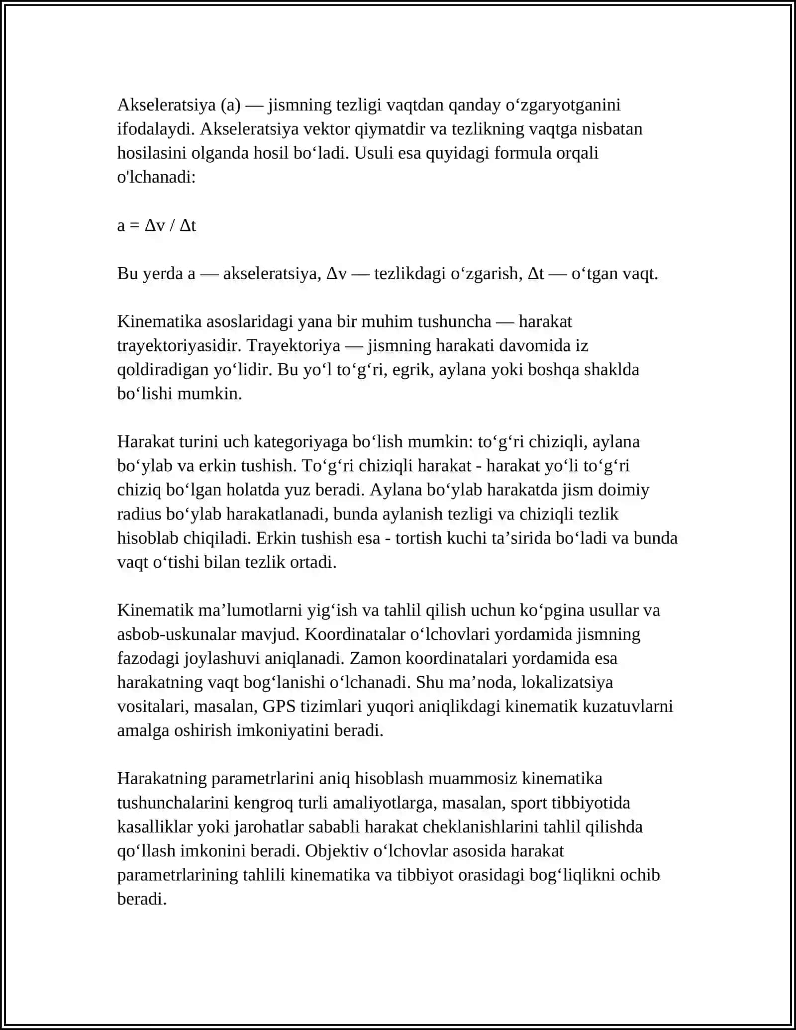 KINEMATIKA ASOSLARI KASALLIKLAR HARAKATNI CHEGARALANISHI 4