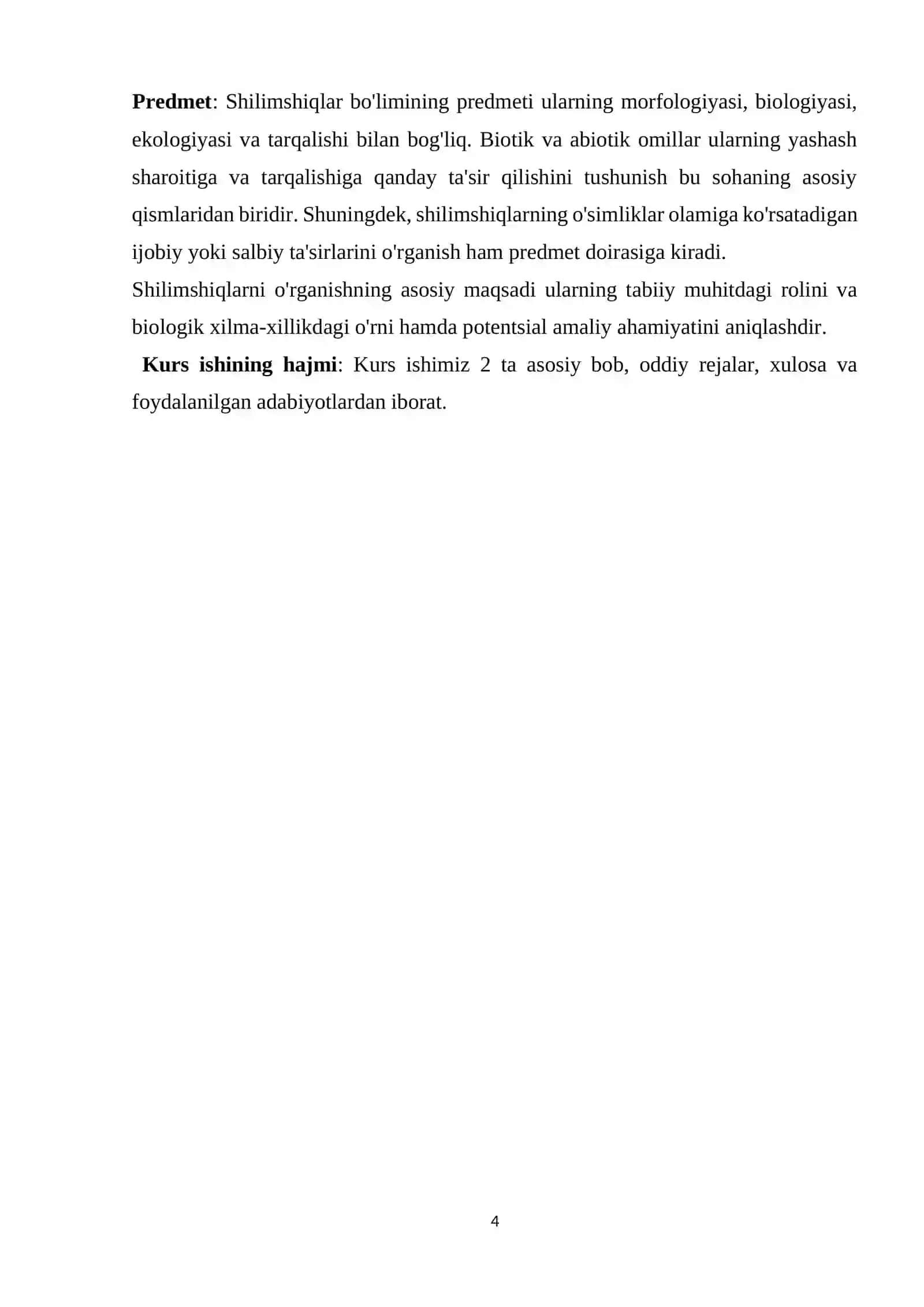 Shilimshiqlar bo'limi 4