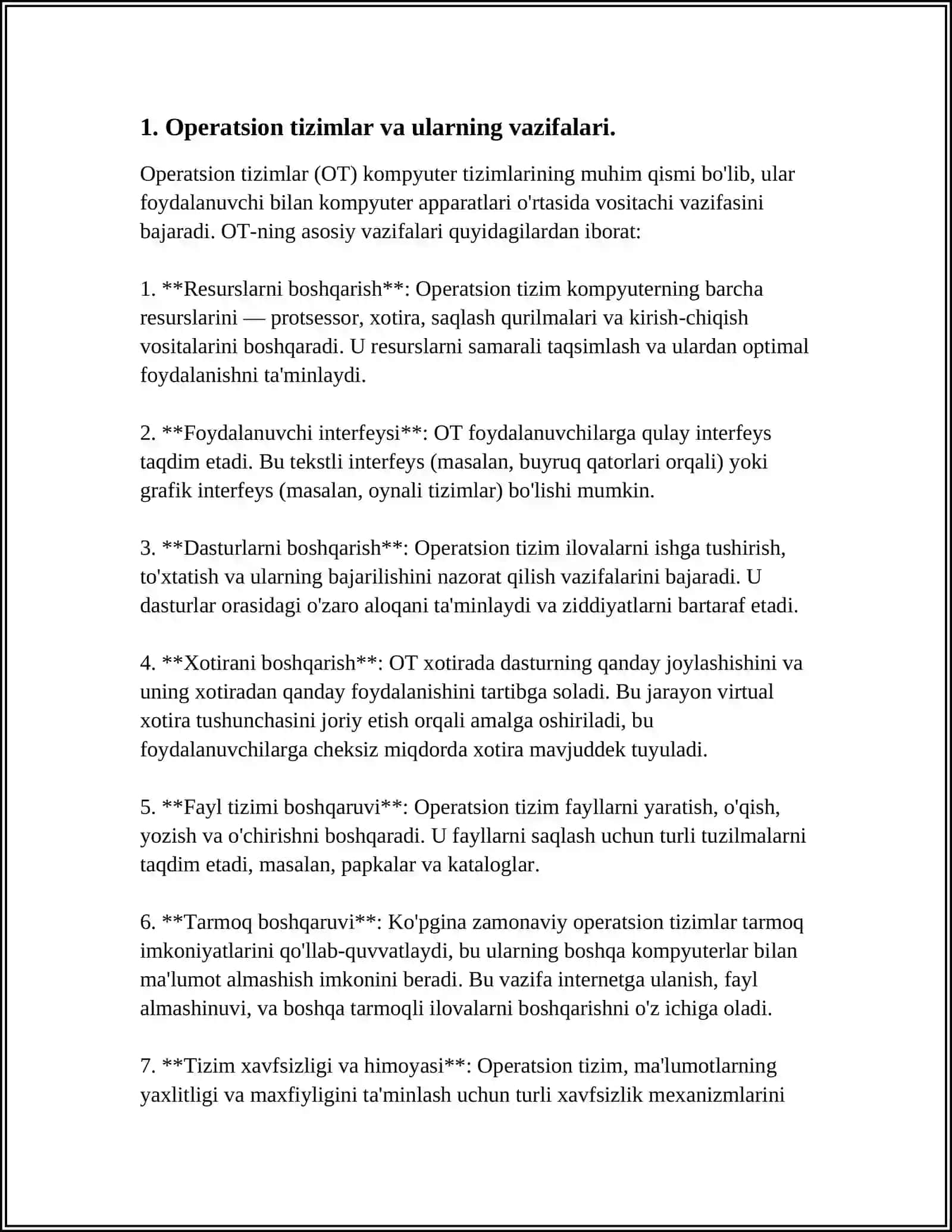 OPERATSION TIZIMLAR VA ULARNING TURLARI MS OFFLIS WORD,LIBRE OFFLIS WRITER,OPEN OFFLIS WRITER REDAKTORNING TAHLILLI MICROSOFT OFFLIS XIZMATLARI 4