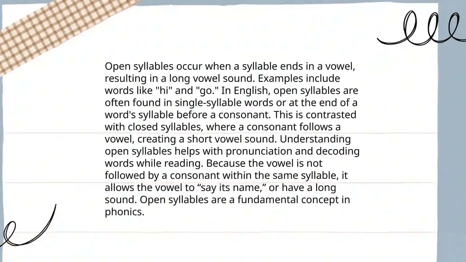 Types of syllables 4