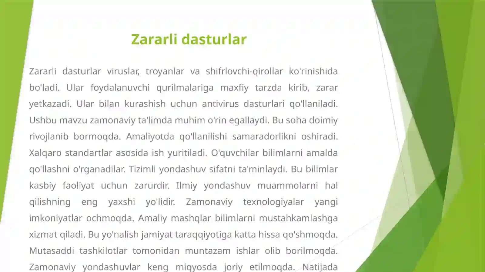 KIBERXAVFSIZLIK VA SHAXSIY MA'LUMOTLARNI HIMOYA QILISH 4