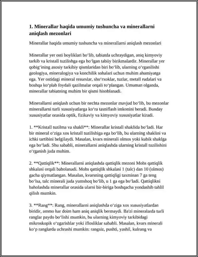 MENIRALLAR HAQIDA TUSHUNCHA, MAGMATIK TOGʻJINSLARI VA ULARNING TASNIFI 4
